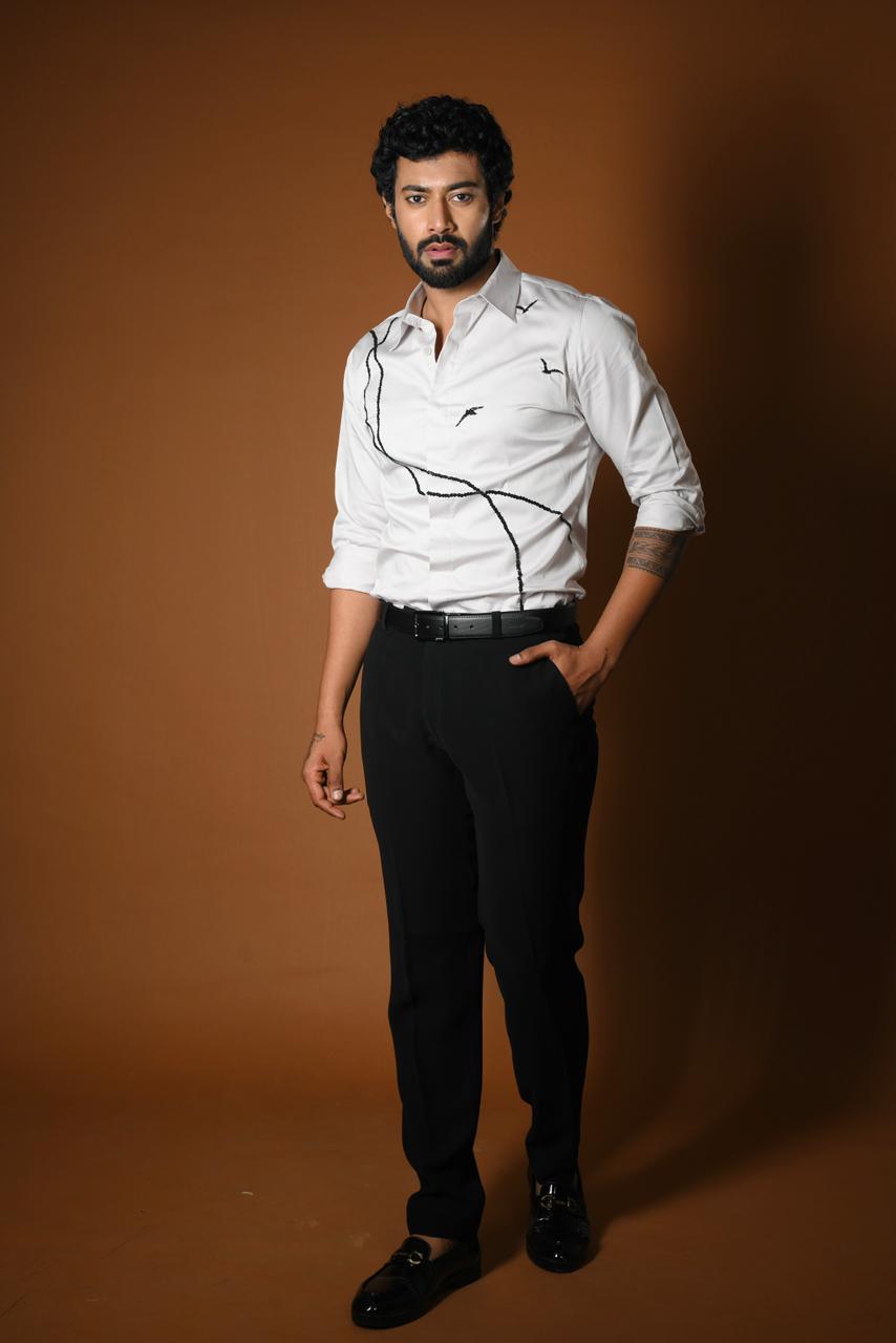 BIRDS AND LINES SHIRT