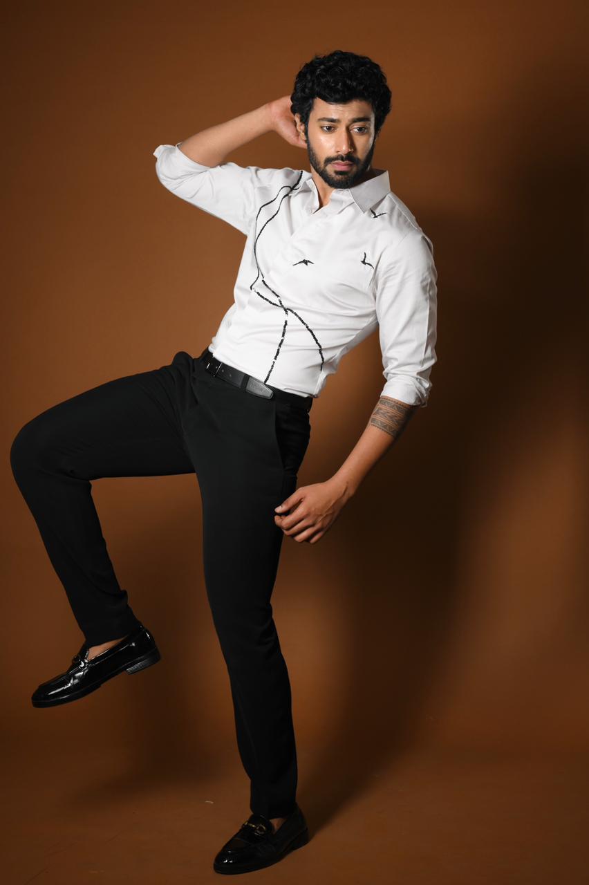 BIRDS AND LINES SHIRT