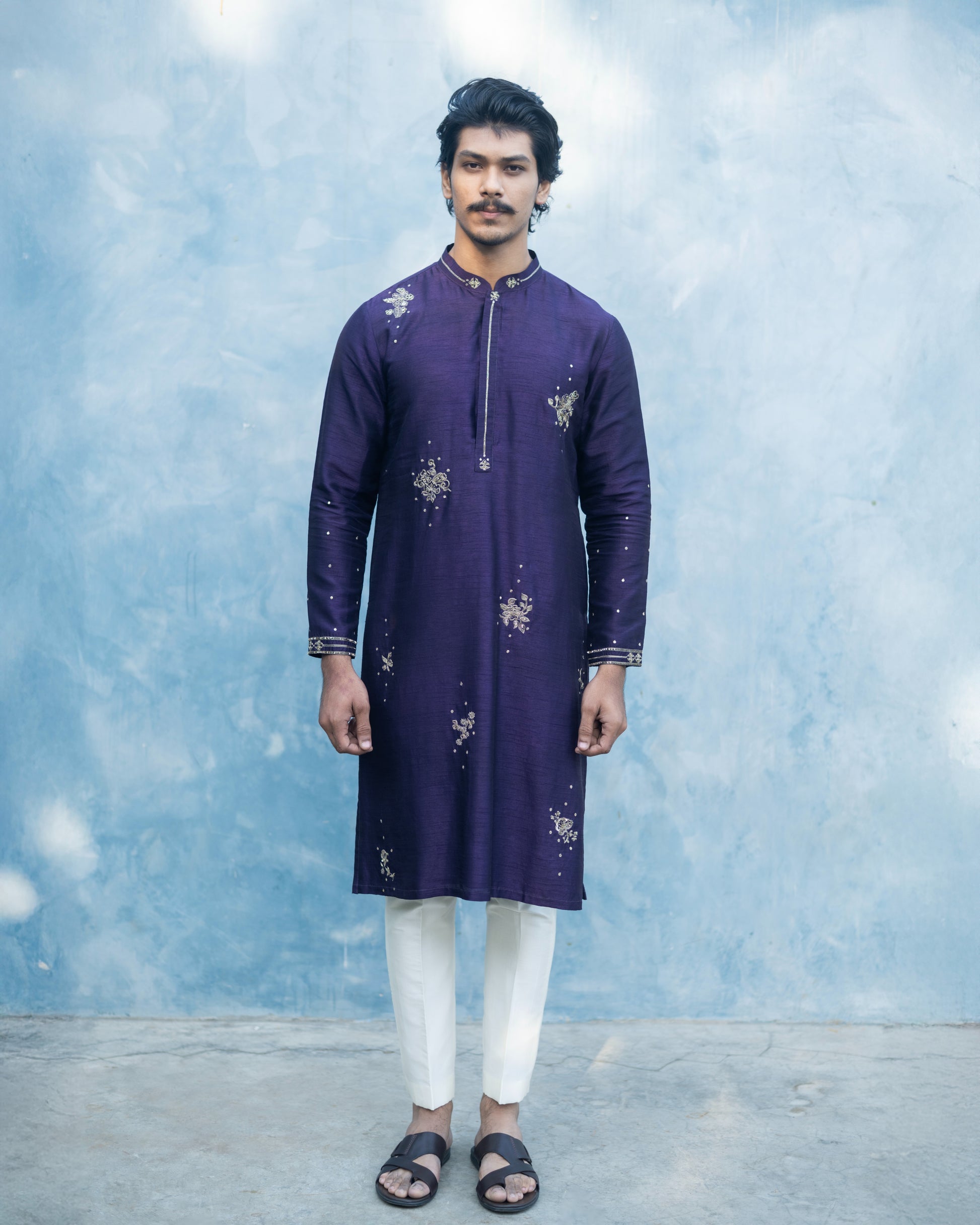 PURPLE BLOOM KURTA SET