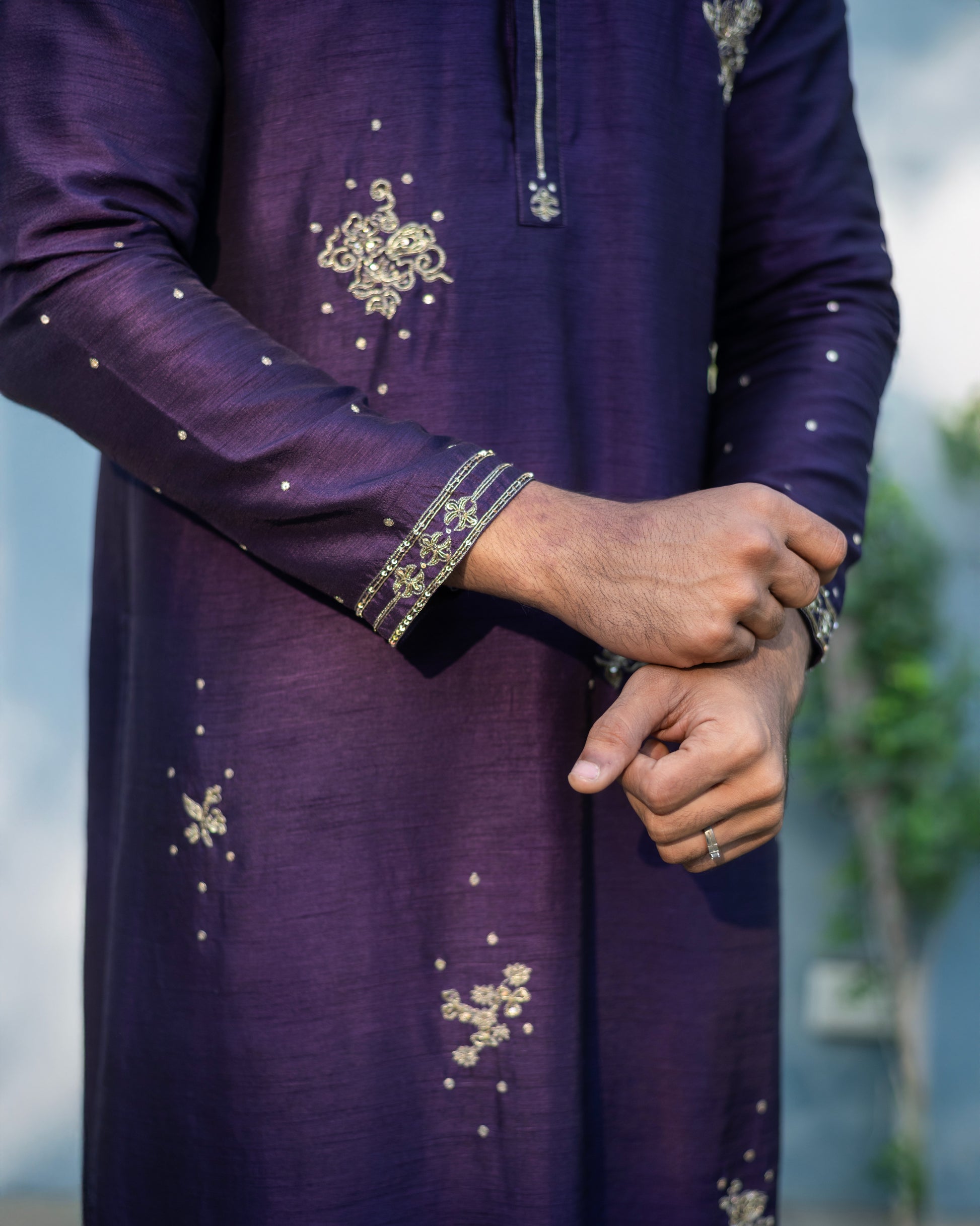 PURPLE BLOOM KURTA SET