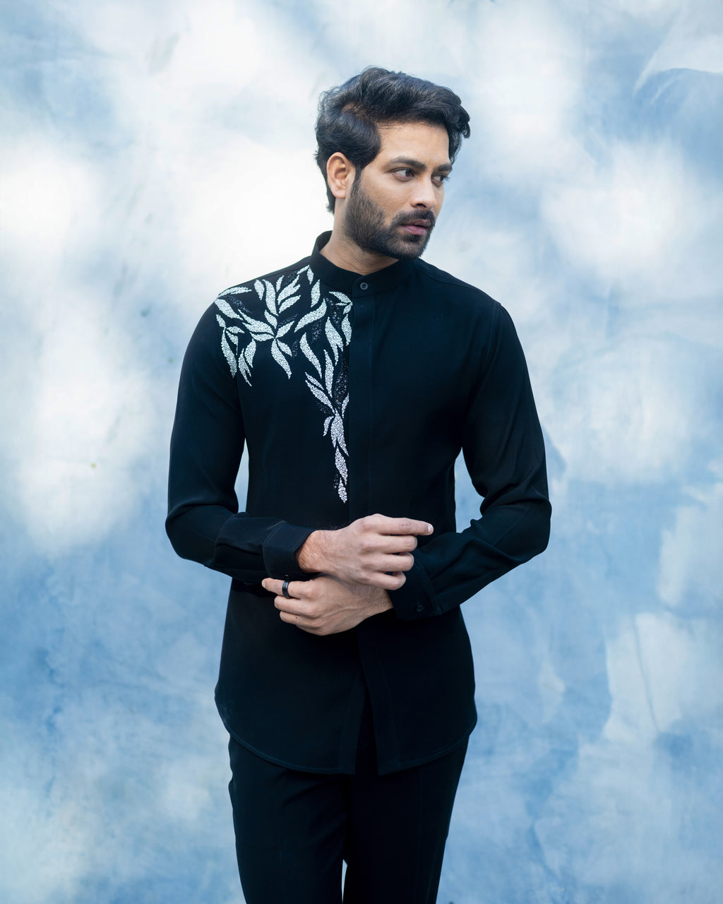 MIDNIGHT LEAVES SHIRT