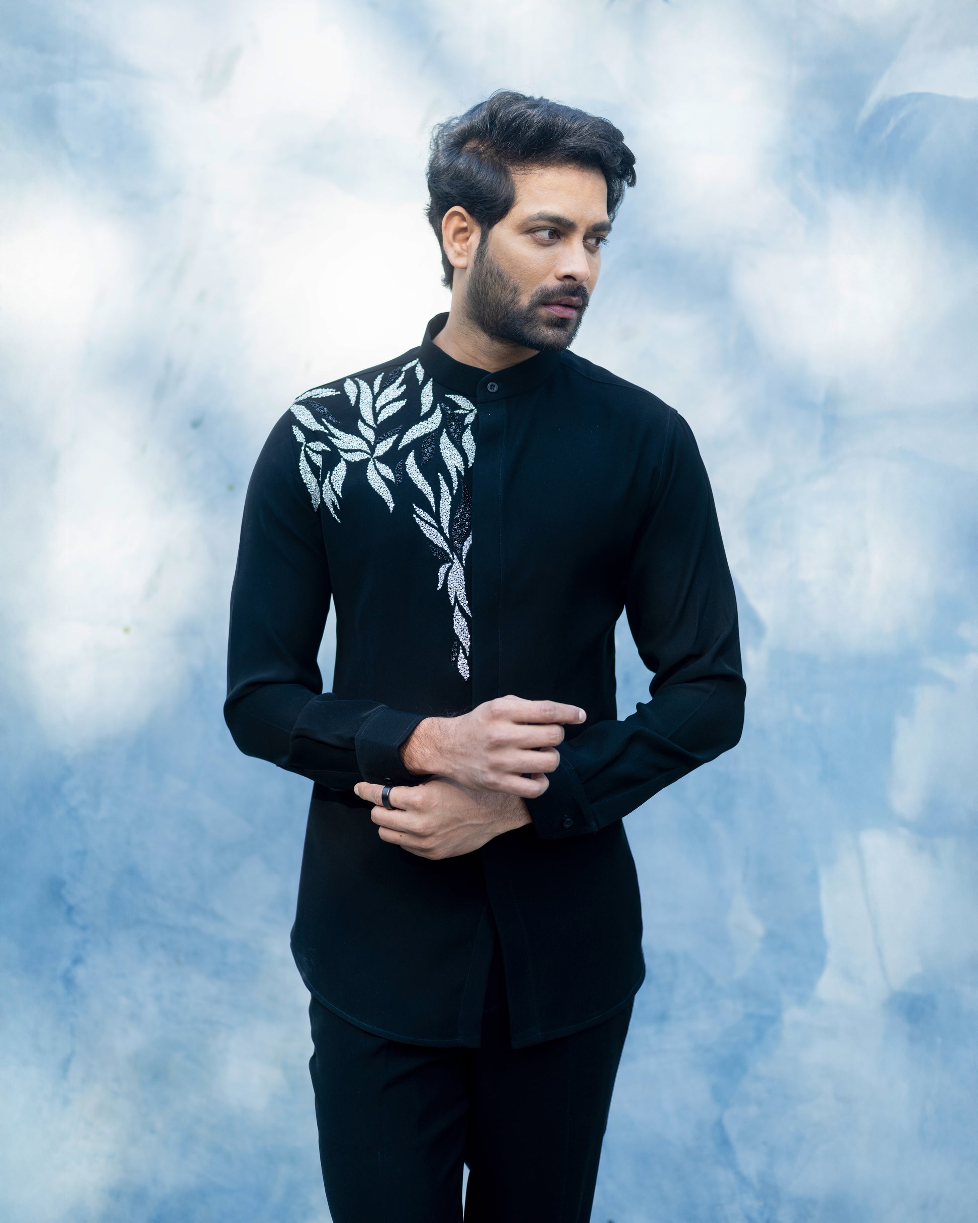 MIDNIGHT LEAVES SHIRT